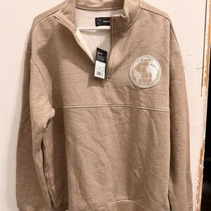 Original Use Tan Zip-Up Sweater